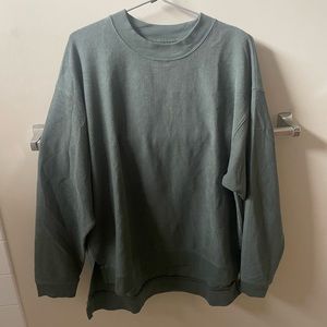 AERIE army green crew neck